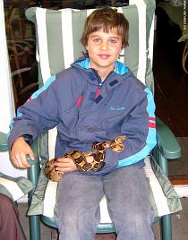 Boy with boa